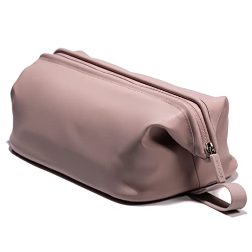 LINE+ARC LINEARC EasytoClean Silicone Dopp Kit As Seen in Glamour and GQ ExtraWide Opening AntiStain Mauve 35L Toiletry Bag Travel Set Makeup Organizer Cosmetics Case Fabric Simple Hang Loop - Image 1