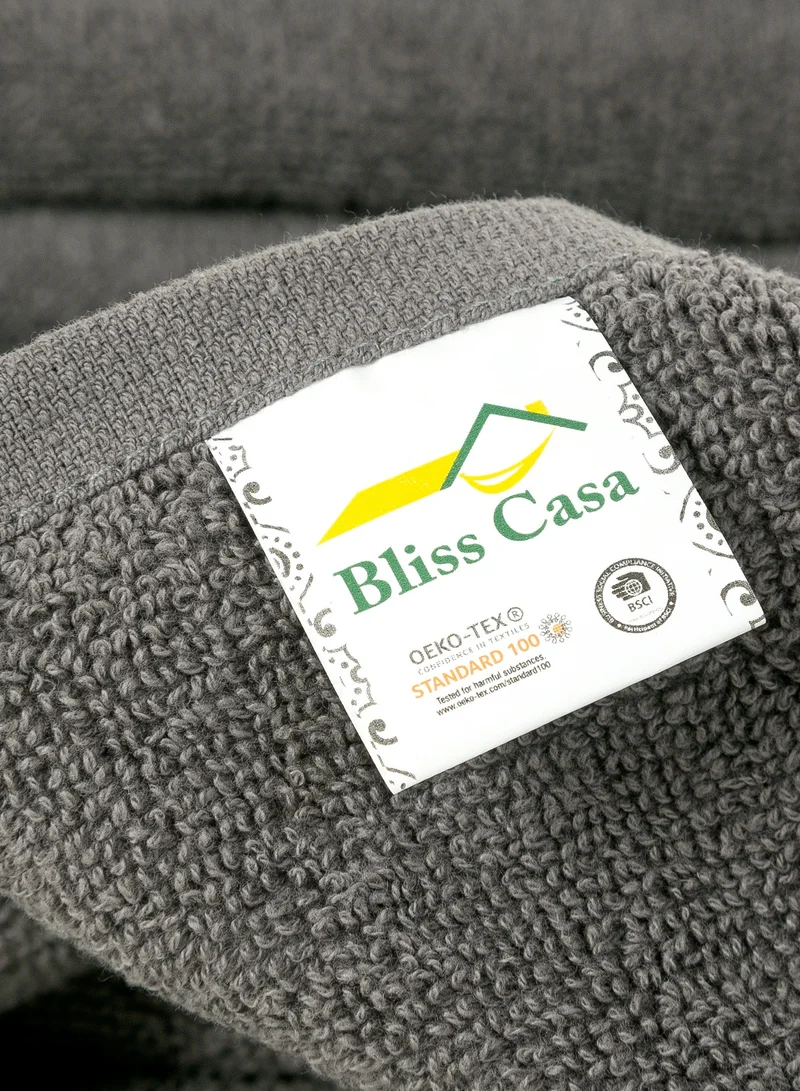 بليس كاسا مناديل Bliss Casa 100% من القطن الممشط (12 عبوة، 30 × 30 سم) - منشفة 500 جرام في المتر المربع، مجموعة مناشف الوجه عالية الامتصاص وسريعة الجفاف وناعمة