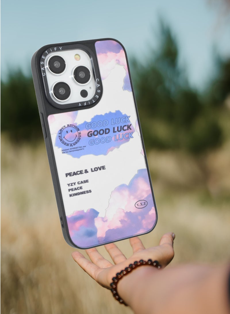 Casetify iPhone 13 Pro Cover Floral Design Hard Phone Case Tempered Glass Back Cover - Image 3