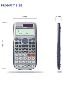 Super ZYouth Scientific Calculator fx-991ES Plus, LED Screen Text Display,  Dot Matrix  Scientific Calculator,Silver  - Image 4