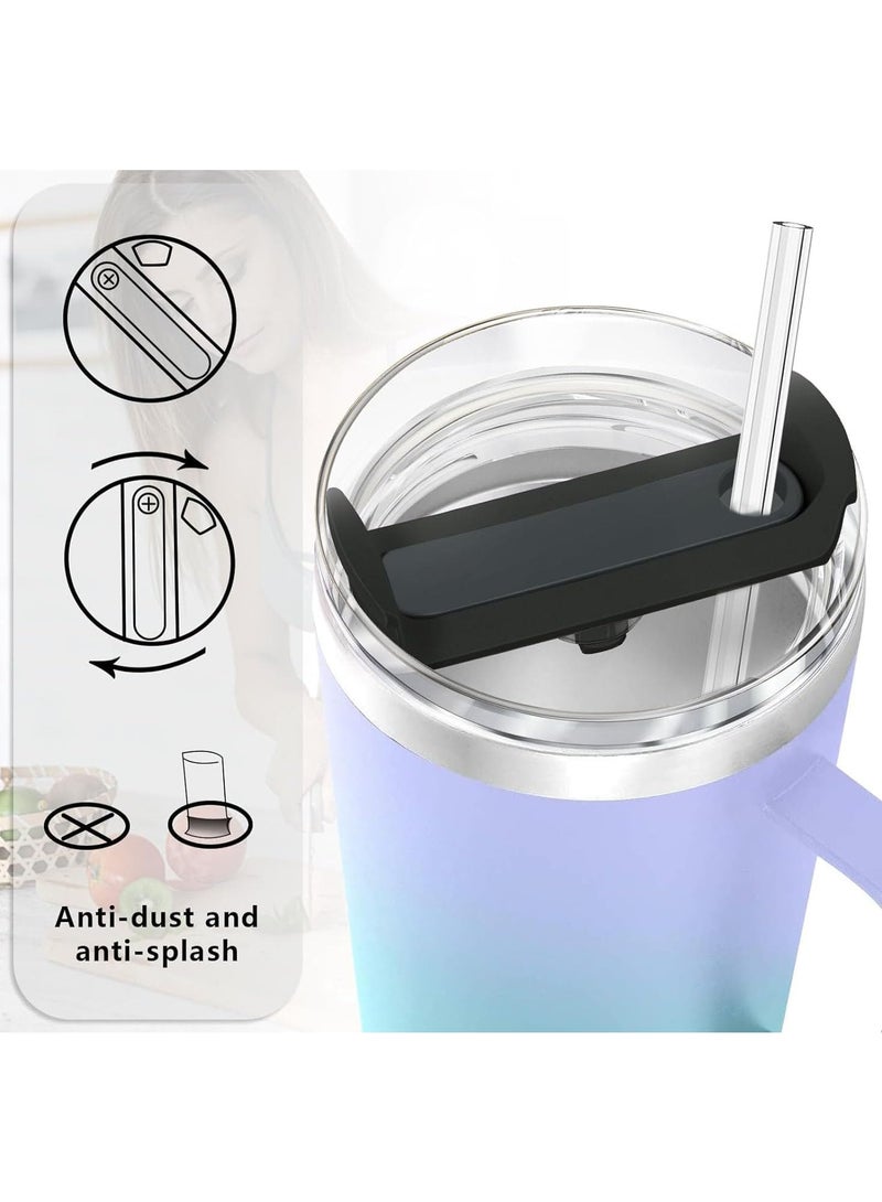 HOOKOR 4 Pcs Stanley Tumbler Lid Replacement, 40 OZ Spill Proof Splash Resistant Tumbler Covers Compatible for Stanley and More Coffee Mugs - Image 3