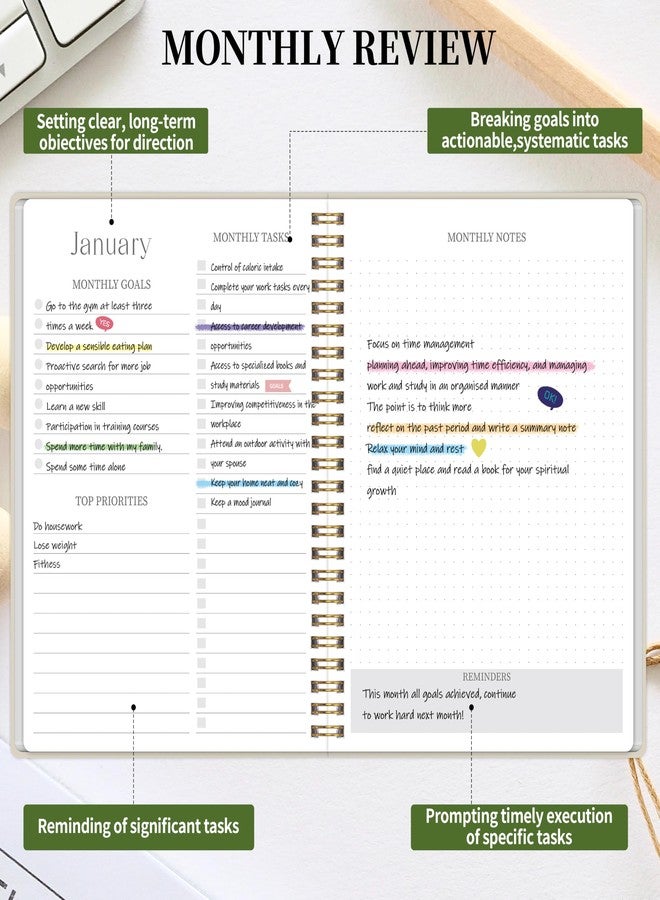 Kamoy 2026-2027 Monthly Planner - Jan.2026 - Dec. 2027, 2 Year Calendar 2026-2027 Monthly Planner, 7.5" x 10", 24 Months Calendar with Note Pages, Twin-wire Binding, for Office, School Home Planning - White - Image 4