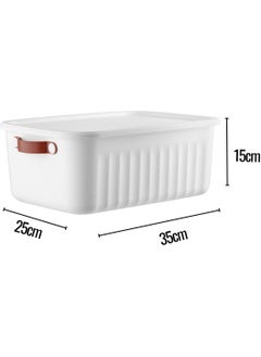 Nandy Home 3 Pieces 10 Lt Storage, Organization and Decorative Box Set with Handles and Lids  - Image 4