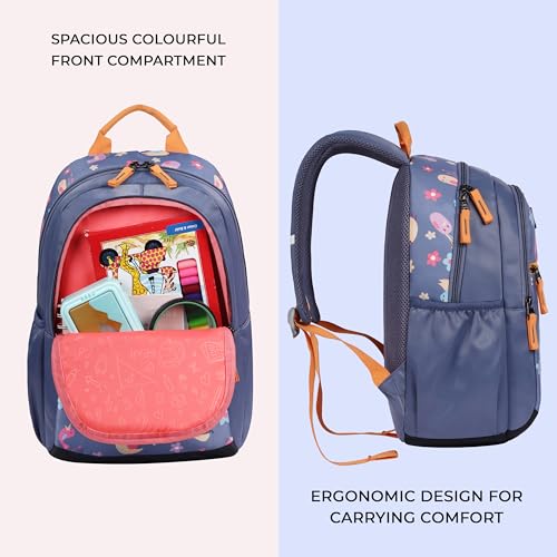 Gear Birdie 15"/19L Small Water Resistant School Bag/Casual 3 Compartment Backpack/Daypack/Travel 3 Compartment Backpack/Kids Bag for Boys/Girls - Blue - Image 4