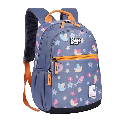 Gear Birdie 15"/19L Small Water Resistant School Bag/Casual 3 Compartment Backpack/Daypack/Travel 3 Compartment Backpack/Kids Bag for Boys/Girls - Blue - Image 1