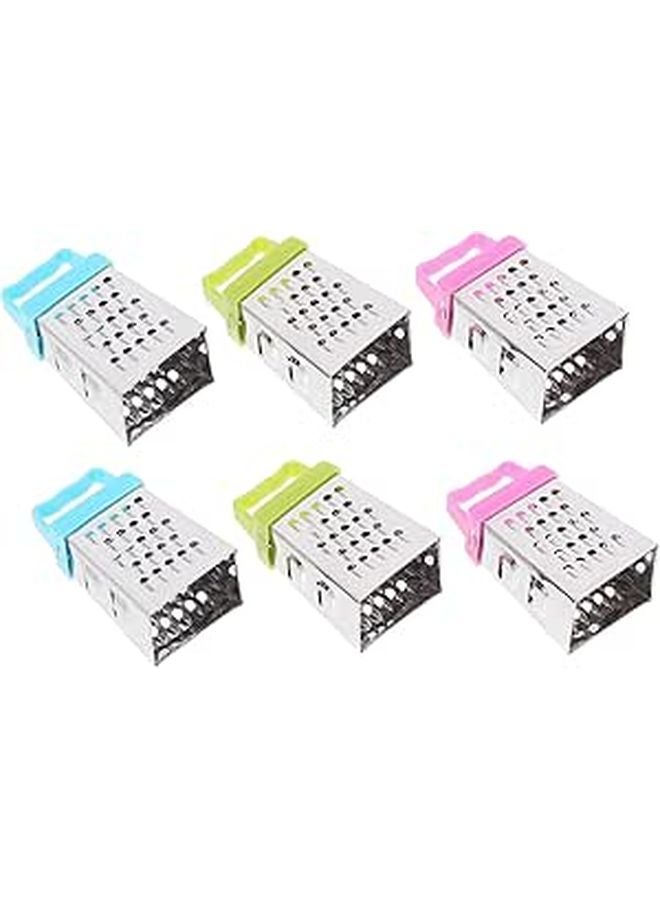Mini Stainless Steel Cheese Grater Set With Plastic Handles For Kitchen Food Preparation - Image 1
