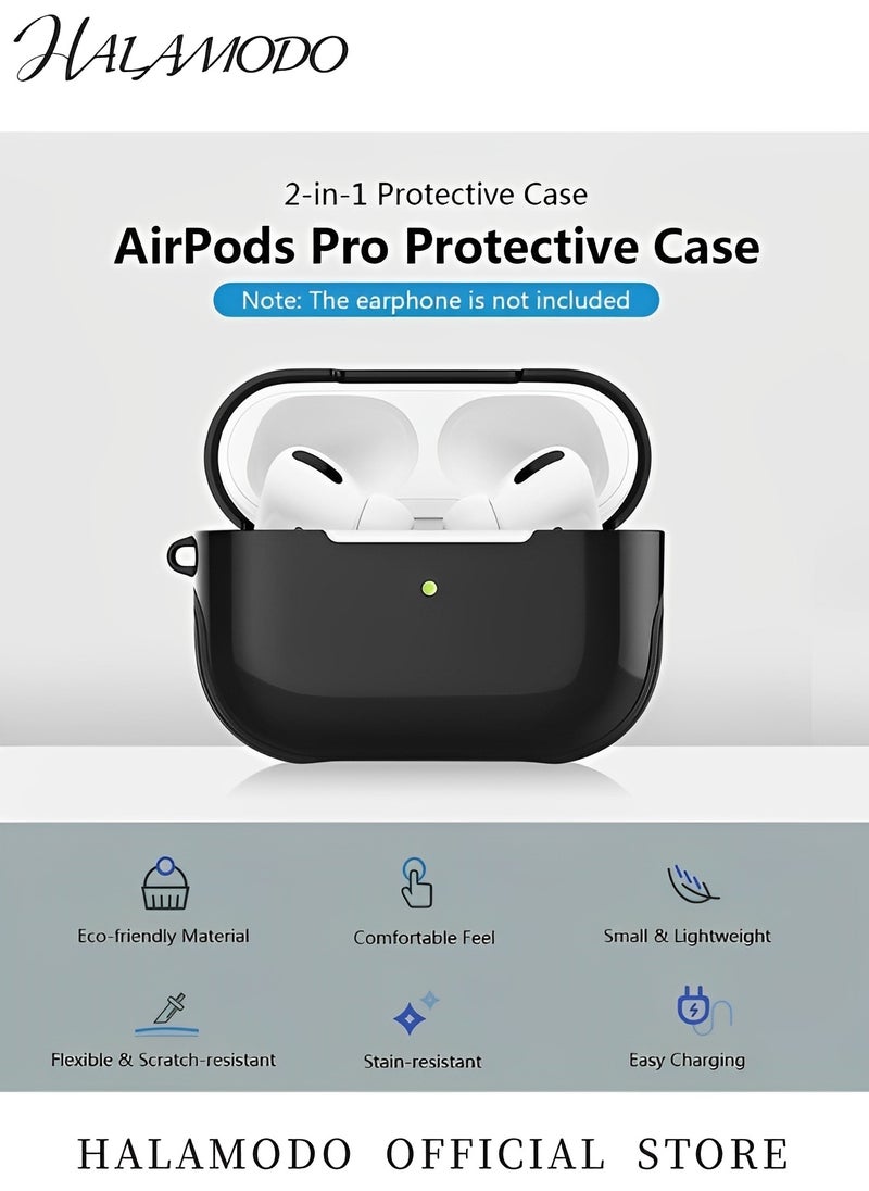 Generic - Protective Case Cover Compatible with Apple AirPods Pro 2019 Drop Prevention & Shock Resistance Protective Shell Soft Silicone & Hard Shell Dual Layer Charging Case Cover - Image 1