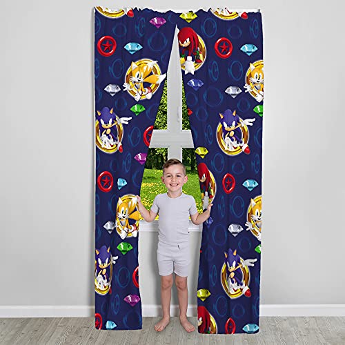 Franco Kids Room Window Curtains Drapes Set, 82 in x 84 in, Sonic The Hedgehog, Anime - Image 2