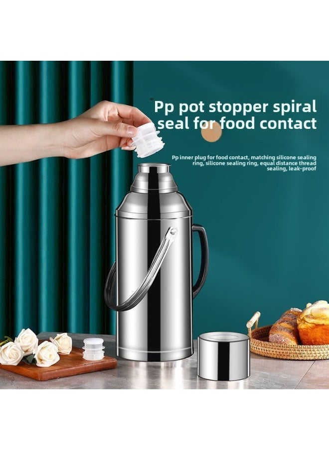 Generic - 304 Stainless Steel Thermos Thick Wine Hotel Restaurant Tea House Thermos Hotel Commercial Large Capacity Thermos Direct Selling-Color:304 Flagship Model [special Effect Insulation For 48 Hours]-Capacity:3.2l ( 3.2kg Water) Flat Cover Bronze - Image 1