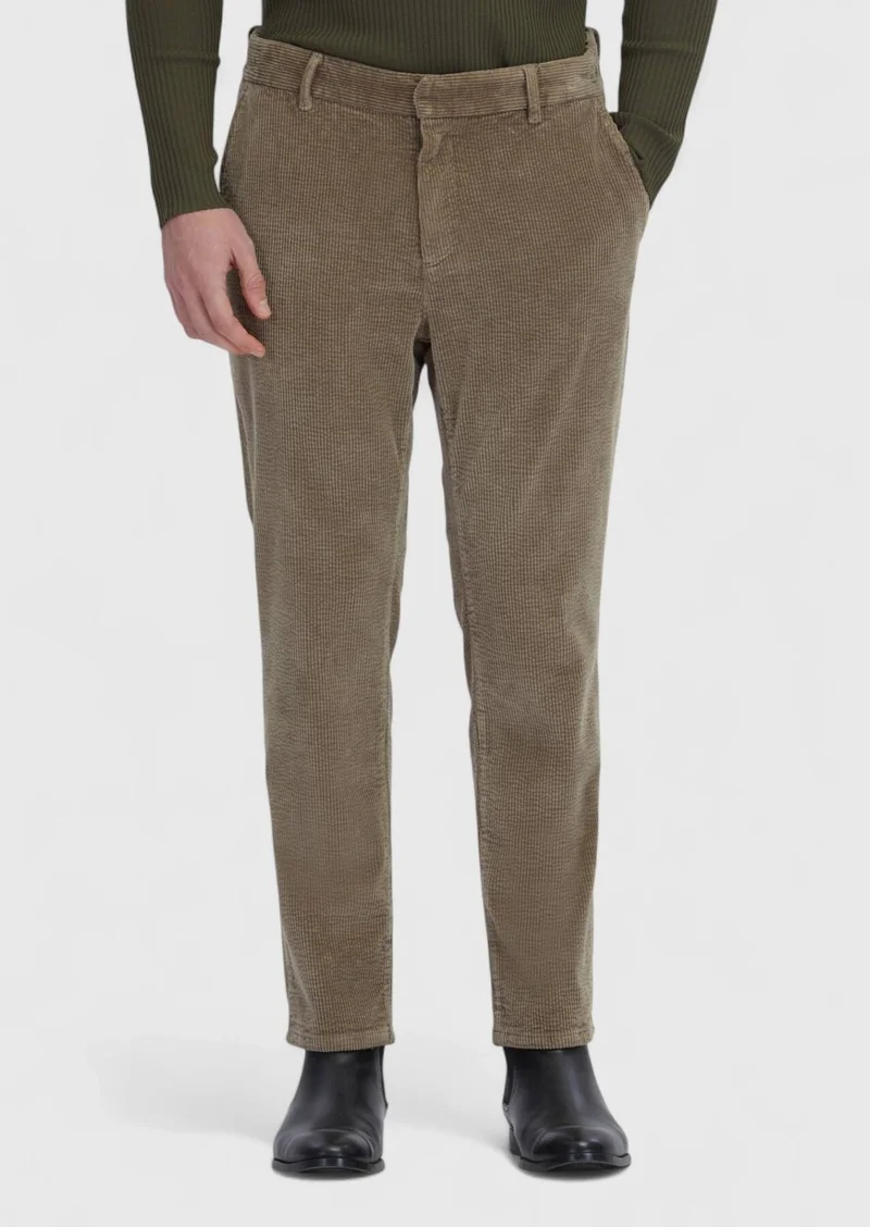 Ramsey Mink Weaving Jogging Fit Casual Cotton Blended Trousers