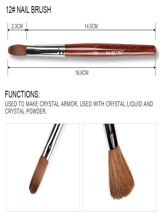 KADS 4Pcs Kolinsky Acrylic Nail Bursh Set 12# 14# 16# 18# for Acrylic Nails Painting Design Art Painting - Image 3