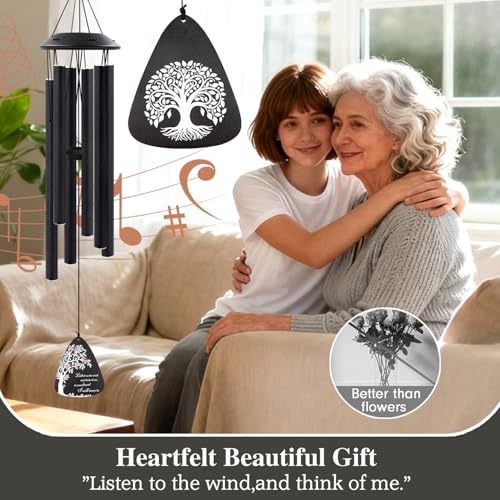 Howarmer Sympathy Wind Chimes for Loss of Loved One, 32" Memorial Windchimes for Outside, Bereavement Gifts in Memory of Mother Father,Outdoor Chimes Home Garden Patio Decor - Image 2