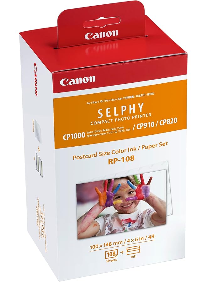 Canon Rp 108 Thermal Printing Paper Set Small Ksa Version With Ksa Warranty Support  - Image 1