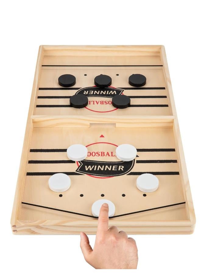 Nutty Exciting Russian Table Game Large Size 60*30cm, Kids Games, Table Hockey Game, Slingshot Soccer Game, Wooden Hockey Game, Fast Table Battle Speed ​​Series, Party Games, Kids Games, Adult Games - Image 2