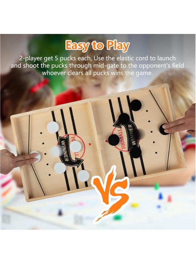 Nutty Exciting Russian Table Game Large Size 60*30cm, Kids Games, Table Hockey Game, Slingshot Soccer Game, Wooden Hockey Game, Fast Table Battle Speed ​​Series, Party Games, Kids Games, Adult Games - Image 4