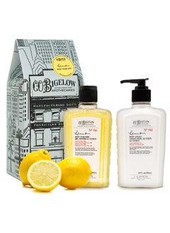 C. O. Bigelow C.O. Bigelow Apothecary Duo, Lemon Body Care Gift Box with Body Soap & Lotion, Gift Set of Two - Moisturizing Lotion & Liquid Hand Wash for Dry Skin - 10fl oz Each  - Image 1