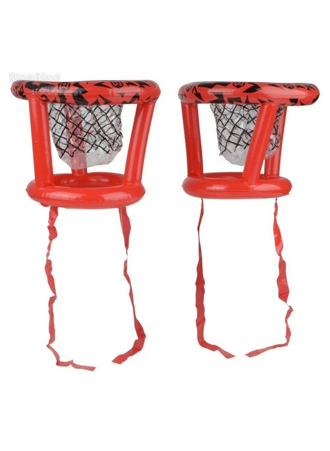 Little Kids Wicked Big Sports Inflatable Basket Heads, Funny Basketball or Toss Game for Outdoor or Indoor Play, Red (1913) - Image 3