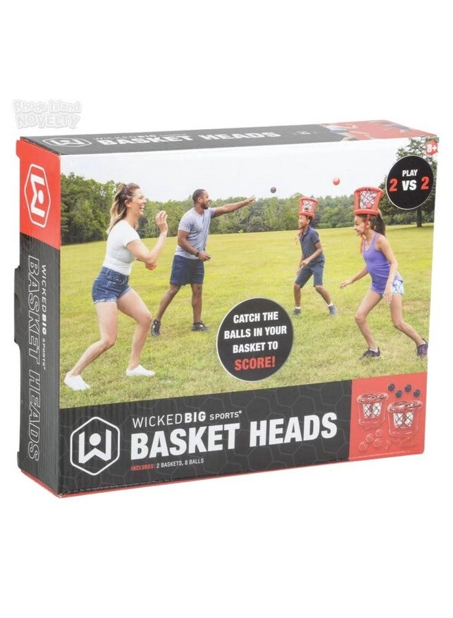 Little Kids Wicked Big Sports Inflatable Basket Heads, Funny Basketball or Toss Game for Outdoor or Indoor Play, Red (1913) - Image 2