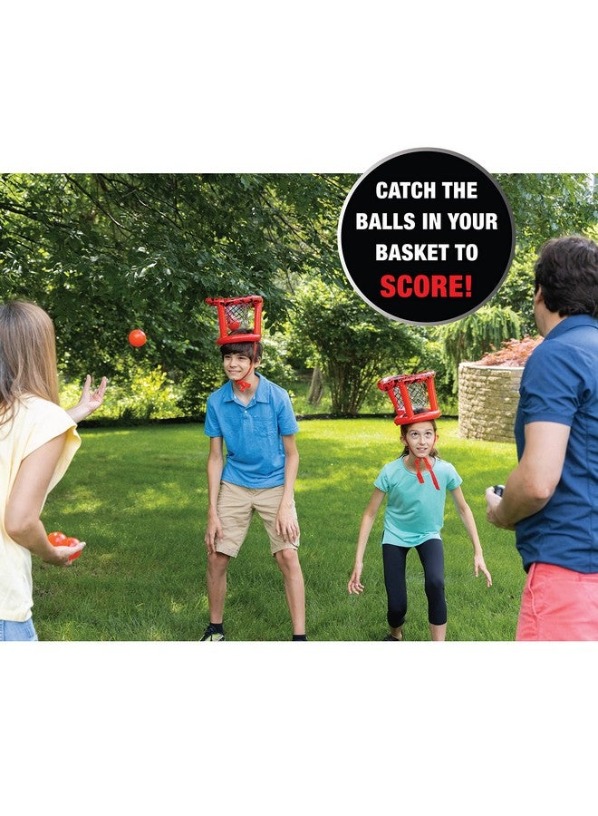 Little Kids Wicked Big Sports Inflatable Basket Heads, Funny Basketball or Toss Game for Outdoor or Indoor Play, Red (1913) - Image 5