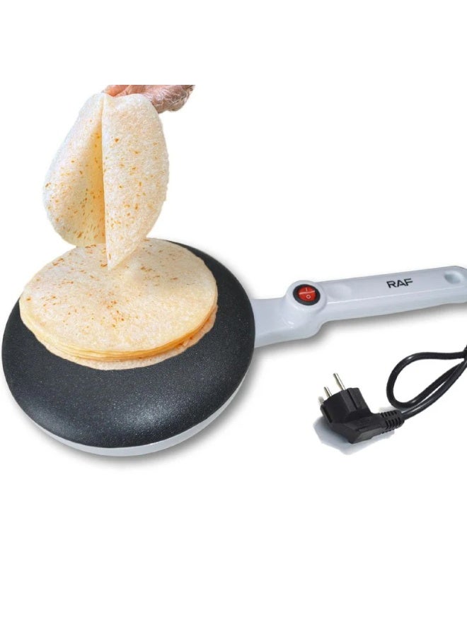 RAF 600W Electric Crepe Pan with Non-Stick Coating, Smart Heat Control, Uniform Heating Plate, Easy Clean Surface, Perfect for Thin Crepes, Pancakes, Wraps and Flatbreads at Home - Image 5
