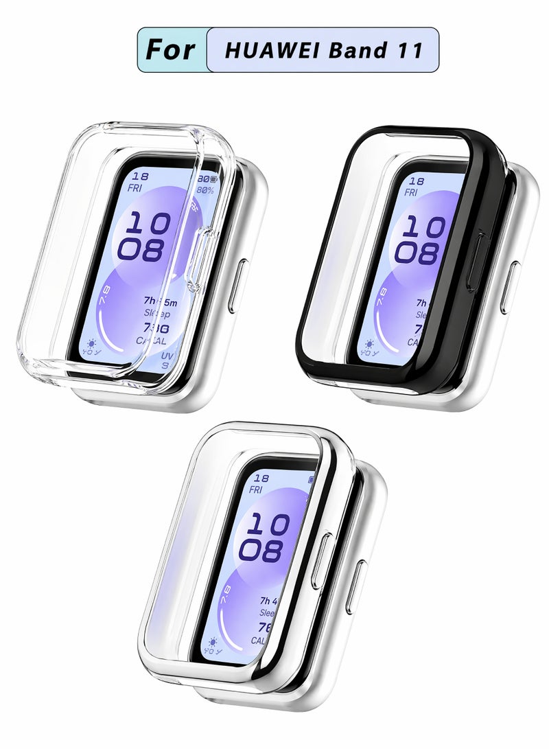 3 قطع من أغطية الشاشة الواقية المقاومة للصدمات المصنوعة من مادة TPU لجهاز Huawei Band 11 - Image 1