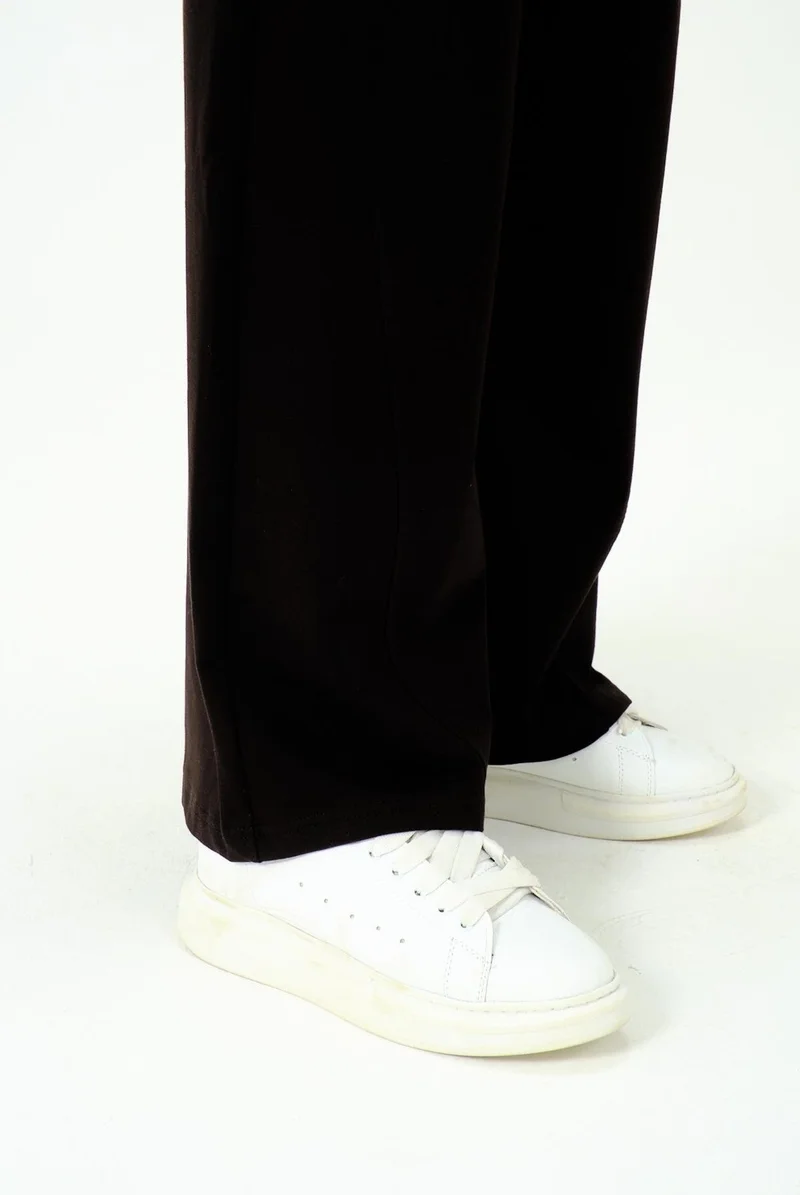 سي اند سيتي Men's Oversize Elastic Baggy Sweatpants 786 Black