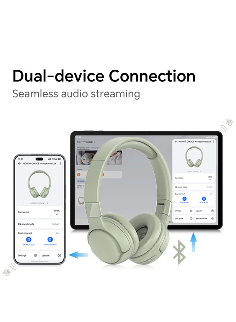 Honor Choice Headphones Lite On-Ear Wireless Headphone with 40mm Deep Bass Driver, 82-Hour Battery Life, Dual-Device Connection, AI Call Noise Cancellation & Foldable Lightweight Design black - Image 3