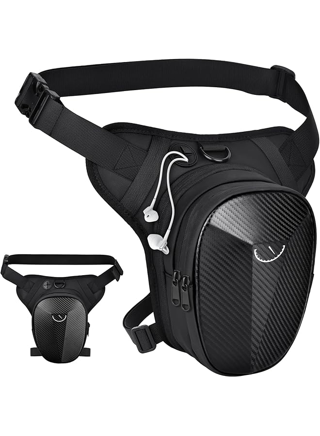 Excefore Drop Leg Bag for Men Women with Zipper Multi Purpose Waterproof Tactical Motorcycle Thigh Bag with Leg Strap Outdoor Fanny Pack for Camping Hiking Cycling Riding Motorcycle Cycling - Image 1