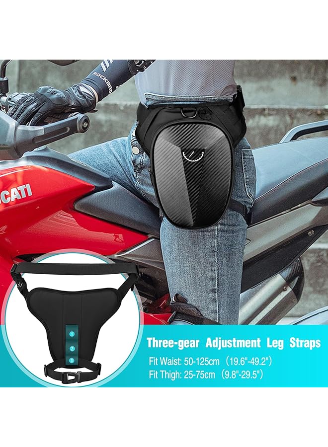 Excefore Drop Leg Bag for Men Women with Zipper Multi Purpose Waterproof Tactical Motorcycle Thigh Bag with Leg Strap Outdoor Fanny Pack for Camping Hiking Cycling Riding Motorcycle Cycling - Image 5