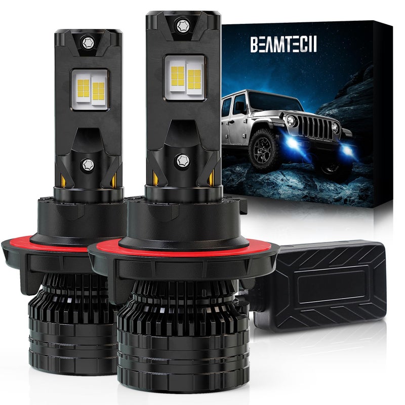 BEAMTECH H13 Bulbs 900 Brighter Canbus Ready Light or Fog Light