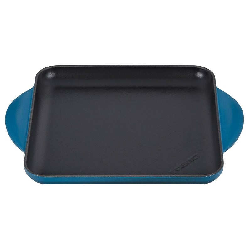 Le Creuset Le Creuset Enamaled Cast Iron Square Griddle 95 Deep Teal 