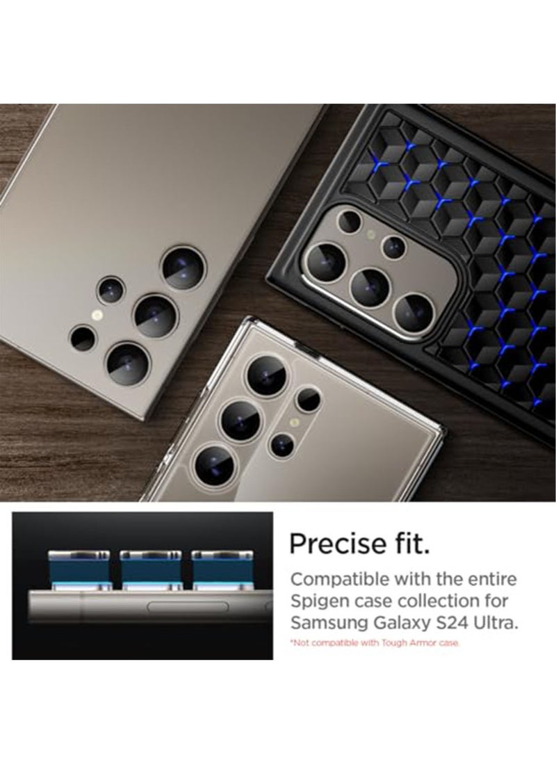 Spigen Glastr Ez Fit Optik PRO Samsung Galaxy S24 ULTRA Camera Lens Protector [2 Pack] - Grey  - Image 2