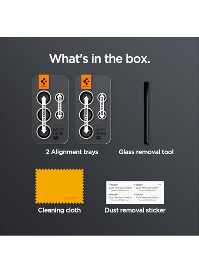 Spigen Glastr Ez Fit Optik PRO Samsung Galaxy S24 ULTRA Camera Lens Protector [2 Pack] - Grey  - Image 3