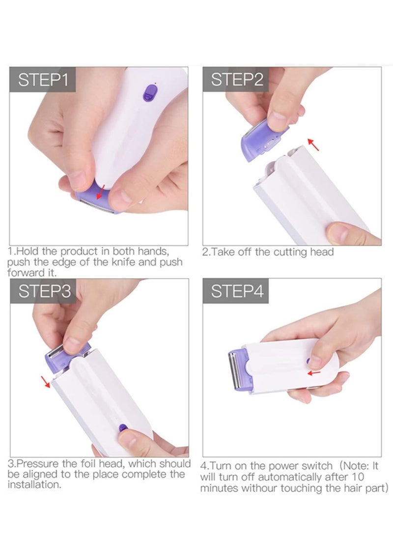 ELTRAZONE Silky Smooth Hair Eraser, Laser Rechargeable Epilator Remover for Women, Painless Hair Removal, Perfect Touch Face Hair Removal, Use Anywhere - Image 5