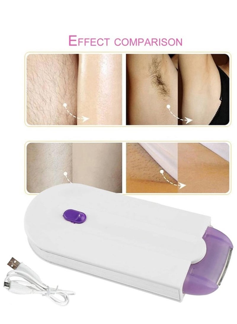 ELTRAZONE Silky Smooth Hair Eraser, Laser Rechargeable Epilator Remover for Women, Painless Hair Removal, Perfect Touch Face Hair Removal, Use Anywhere - Image 4