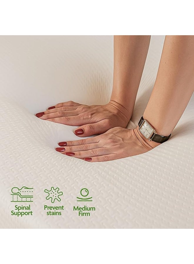 EASELIVING Single Mattress Topper - 5cm Medium Soft Foam Mattress Topper | Breathable & Washable Cover | Cooling Bed Topper for Pressure Relief | Elastic Bands for Secure Fit (90x190 cm) - Image 5