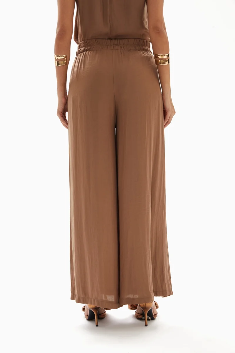Wecre8 Brown High-Waisted Trousers By WECRE8