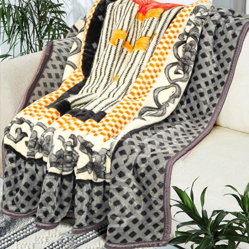 VAS COLLECTIONS® Premium Soft Mink Blanket - Warm & Cozy, King Double Bed, Plush Fleece for Bed, Couch, Sofa - Luxurious Winter Blanket 2.5Kg Multi-2 - Image 3