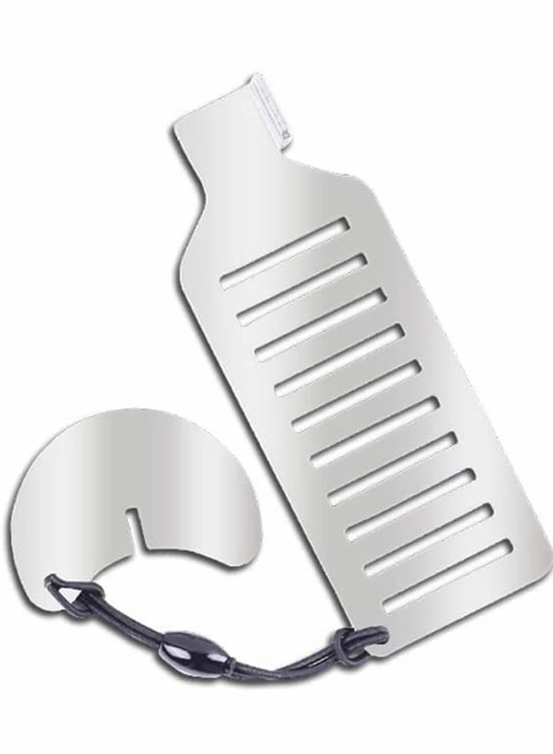 Excefore Portable Door Lock, Travel Lock Punch-Free Security Privacy Portable Security Door Stop Stainless Steel Travel Door Lock  - Image 1