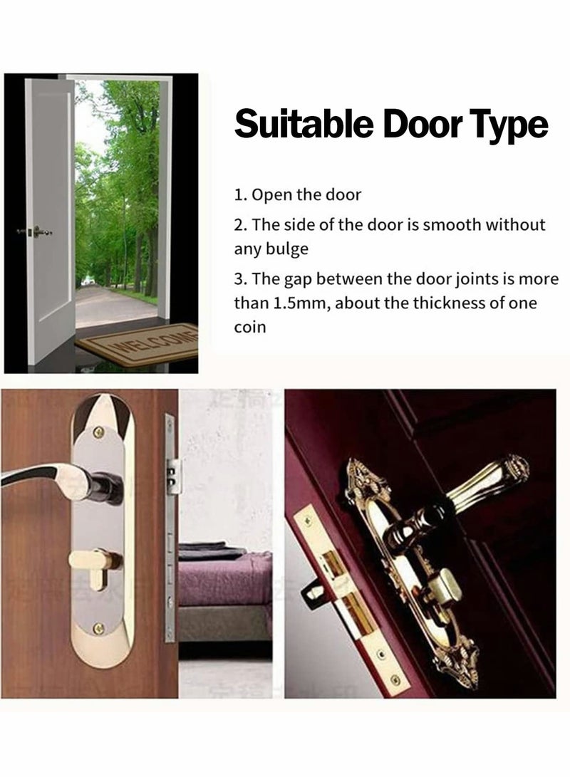 Excefore Portable Door Lock, Travel Lock Punch-Free Security Privacy Portable Security Door Stop Stainless Steel Travel Door Lock  - Image 5