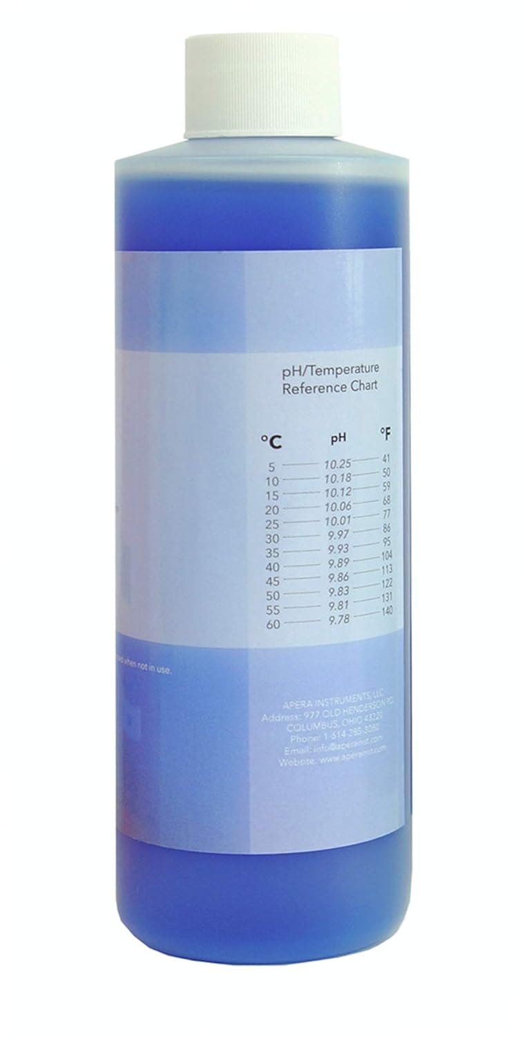 Apera Instruments , LLC-AI1103 Apera Intruments,LLC pH 10.01 Standard Buffer Solution for pH Calibration, 16 oz. Bottle, NIST Traceable, Blue - Image 2