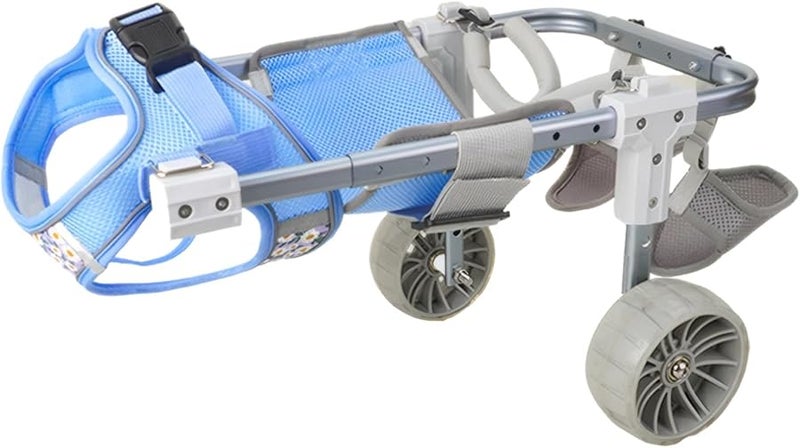 عربة كلاب قابلة للسحب محسنة قابلة للتعديل خفيفة الوزن لمساعدة الحيوانات الأليفة الصغيرة والمتوسطة على الحركة - Image 1
