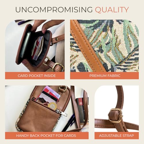 HAMELIN Zipped Small Crossbody Mobile Sling Bag Women|Stylish Phone Pouch with Adjustable Strap|Phone Purse For Women|Versatile Mobile Pouch for Womens| Ideal Gift For Woman | Green Maple - Image 3