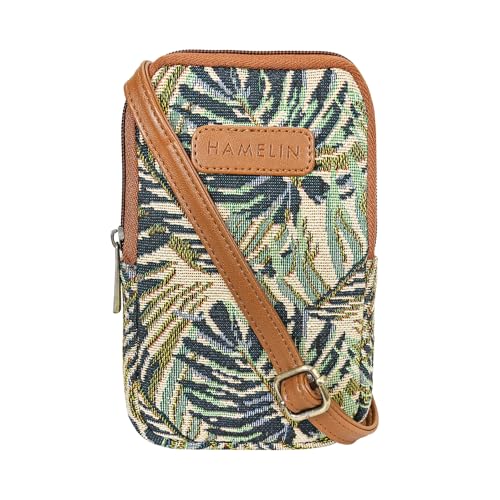 HAMELIN Zipped Small Crossbody Mobile Sling Bag Women|Stylish Phone Pouch with Adjustable Strap|Phone Purse For Women|Versatile Mobile Pouch for Womens| Ideal Gift For Woman | Green Maple - Image 1