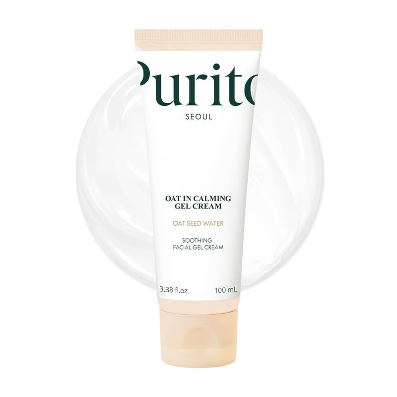 PURITO Oat Calming Gel Cream | Face Moisturizer for Blemish Calm & Lightweight Hydration | All skin types, sensitive and blemish-prone skin | Non-Comedogenic | Korean Skincare, 100mL, 3.38 fl.oz - Image 1
