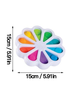 Generic Flower Dimple Fidget Toy, 10 Colorful Pop Bubbles Sensory Toy, Simple Flower Dimple Digit Toy, Autism, Stress and Anxiety Relief Toys, Keep Fingers Busy for Kids, Adults  - Image 4