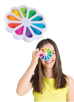 Generic Flower Dimple Fidget Toy, 10 Colorful Pop Bubbles Sensory Toy, Simple Flower Dimple Digit Toy, Autism, Stress and Anxiety Relief Toys, Keep Fingers Busy for Kids, Adults  - Image 1