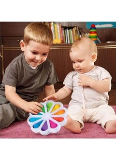 Generic Flower Dimple Fidget Toy, 10 Colorful Pop Bubbles Sensory Toy, Simple Flower Dimple Digit Toy, Autism, Stress and Anxiety Relief Toys, Keep Fingers Busy for Kids, Adults  - Image 3