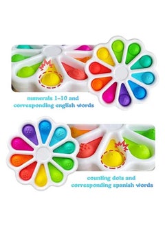 Generic Flower Dimple Fidget Toy, 10 Colorful Pop Bubbles Sensory Toy, Simple Flower Dimple Digit Toy, Autism, Stress and Anxiety Relief Toys, Keep Fingers Busy for Kids, Adults  - Image 5