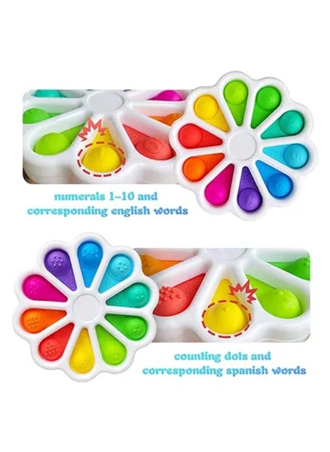 Flower Dimple Fidget Toy, 10 Colorful Pop Bubbles Sensory Toy, Simple Flower Dimple Digit Toy, Autism, Stress and Anxiety Relief Toys, Keep Fingers Busy for Kids, Adults  - Image 5